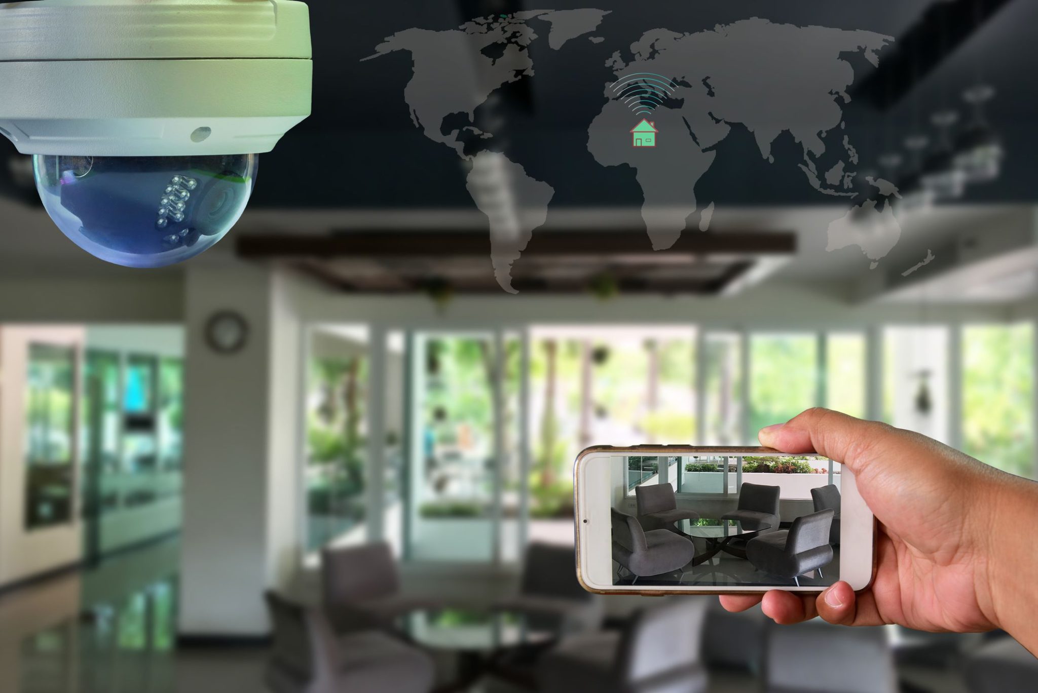 CCTV camera is technology 4.0  install signal home security system and monitoring  by smart phone all time , around the world by high speed internet.